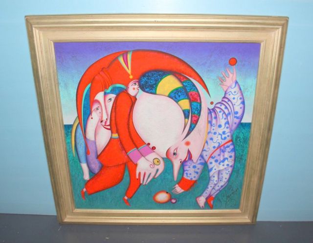 "Dancing with Fruits" Oil Painting