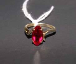 Ladies Synthetic Ruby Ring