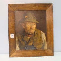 Oil on Canvas of Bavarian Man by Josef Jungwirth