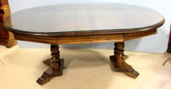 Dining Table with Two Skirted Leaves