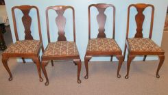 Early Twentieth Century Set of Queen Ann Chairs