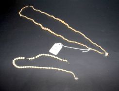 Two Hand Tied Pearl Necklaces