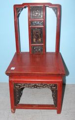 Chinese Red Lacquer Chair