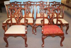 Set of Ten Chippendale Style Chairs