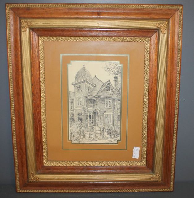 Pen and Ink of Victorian House