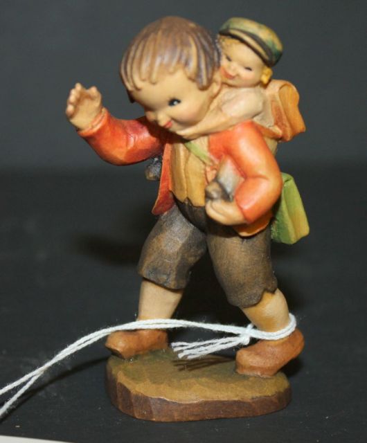 Anri Carved Figurine "He's not heavy, he's my brother"