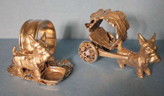 Group of Six Silverplate Napkin Rings