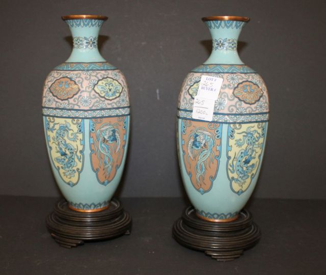 Pair of Cloisonn Vases