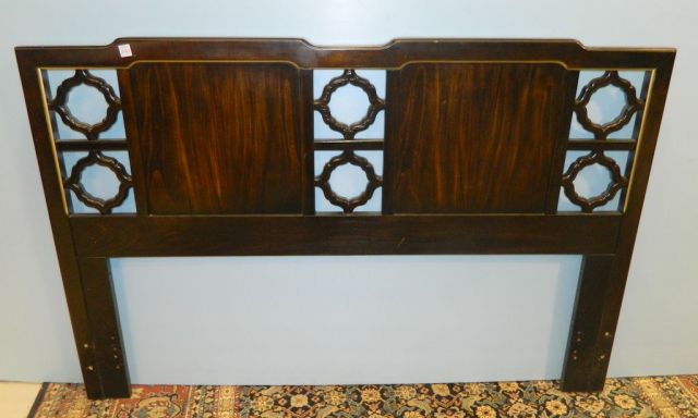 Contemporary Queen Size Chinese Chippendale Style Bed