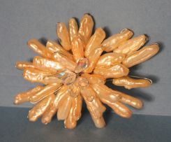 Handmade Tahitian Pearls Broach