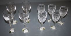 Nine Waterford Glass Stemware