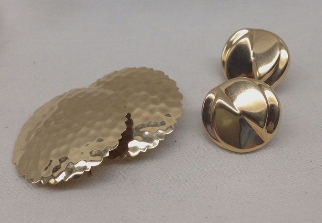 Two Pairs of Lady's Gold Earrings