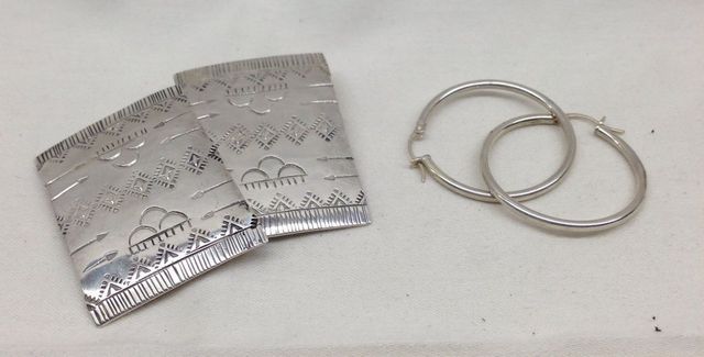 One Pair Sterling Silver Lady's Earrings