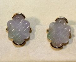 14K jade earrings