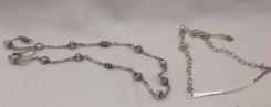 Two sterling Silver lady's Fancy link chains. Total Weight of Chains 14.70 dwt
