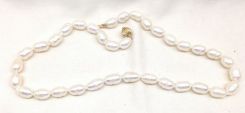 14K freshwater irregular pearls; 16