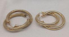 Two Pairs of Ladies 14K Gold Hoop Earrings; 7.0 g est.