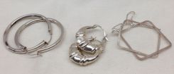 One Pair Sterling Silver Lady's Earrings; .4 ozt
