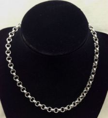 Sterling Silver Ladies Fancy Assorted Chain; .99 OZT