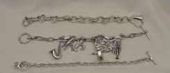 Three Sterling Lady's Charm and Link Bracelets; 2.735 ozt