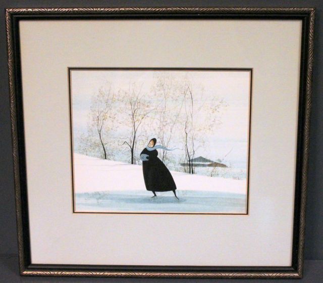 Watercolor of Skater by Pat Moss "Skater at the Farm"