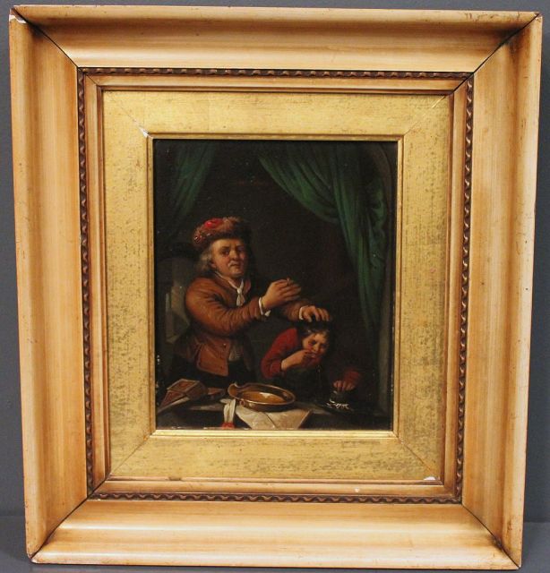 Oil Painting of Dentist With Patient