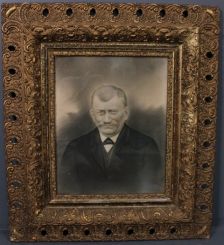 Victorian Picture of Man in Ornate Frame
