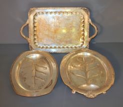 Three Silverplate Trays