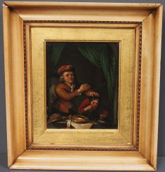 Oil Painting of Dentist With Patient