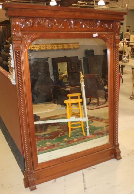 Large Victorian Over Mantle Mirror