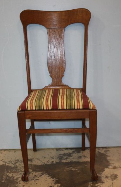 Oak Claw Foot Desk Chair