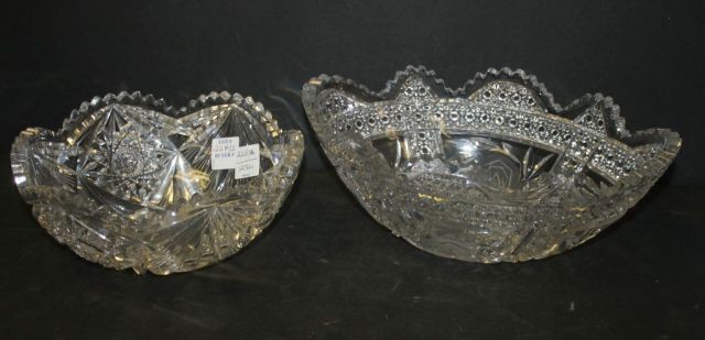 Two Cut Glass Bowls