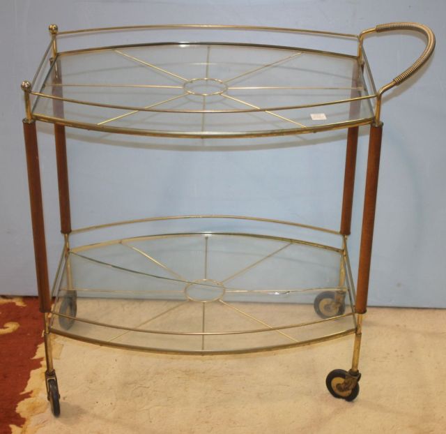 Metal Glass Top Tea Table