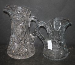 Two Cut Glass Pitchers