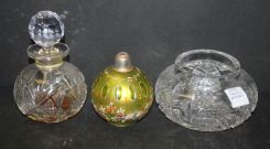 Cut Glass and Enamel Perfume