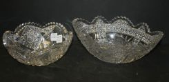 Two Cut Glass Bowls
