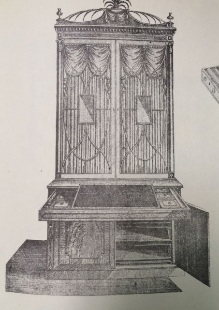 Sheraton Bookcase and Writing Drawer