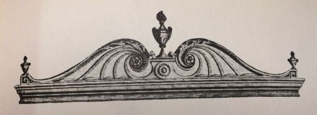 Sheraton Pediment of Bookcase