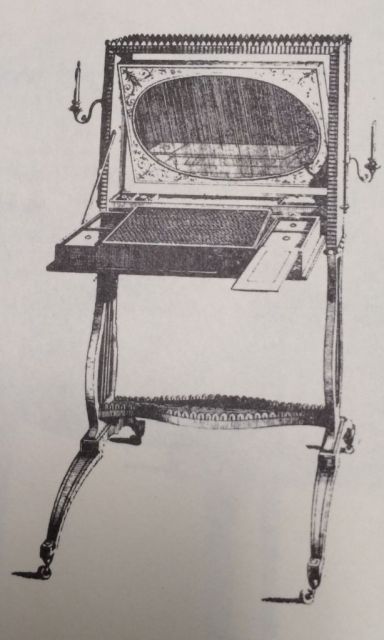 Sheraton Horse Dressing Glass and Writing Table