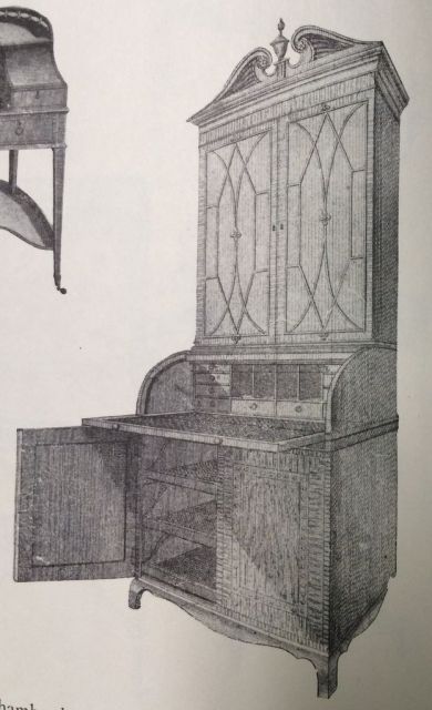 Sheraton Cylinder Desk and Bookcase