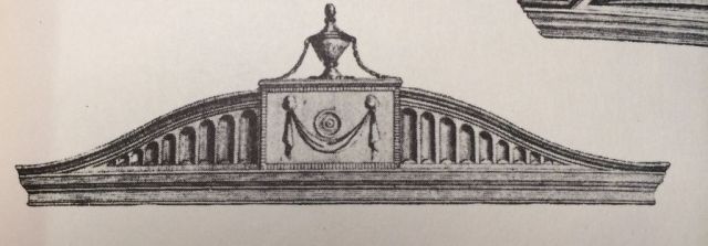 Sheraton Pediment of Bookcase