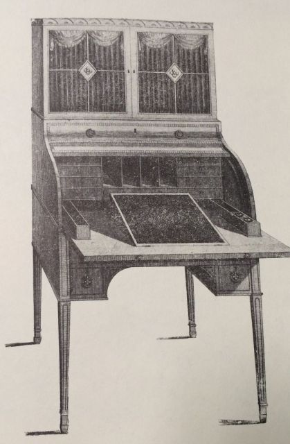 Sheraton Cylinder Desk and Bookcase