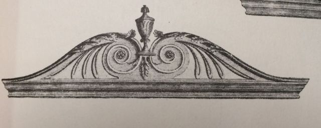 Sheraton Pediment of Bookcase