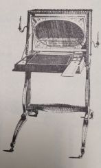 Sheraton Horse Dressing Glass and Writing Table