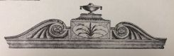 Sheraton Pediment of Bookcase