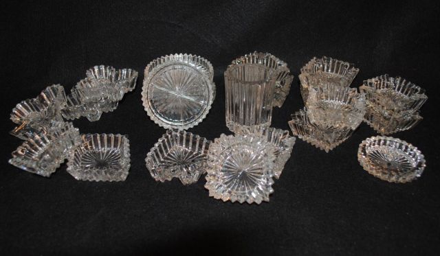 22 Assorted Pieces of Heisey Crystal "Ridgeleigh"