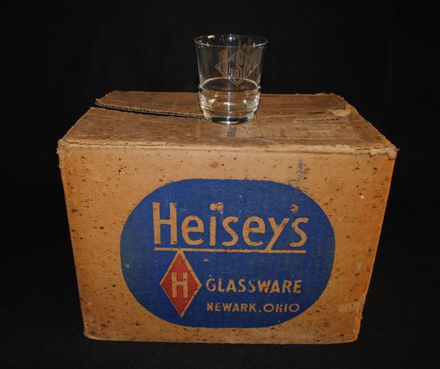 12 Heisey Crystal "Coronation" Highballs in Original Heisey Box