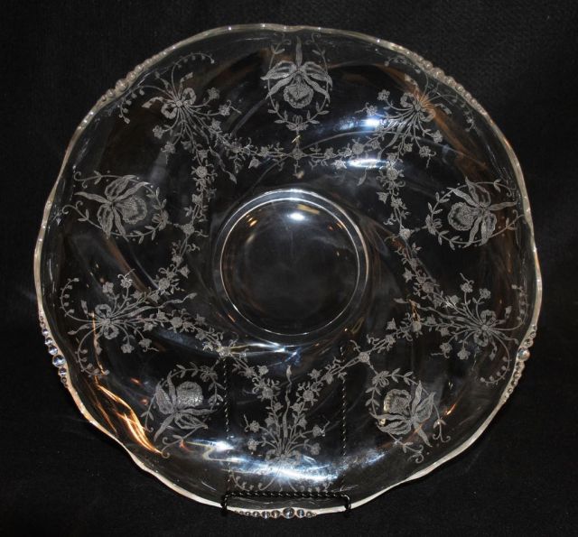 Heisey Crystal "Orchid" Gardenia Bowl