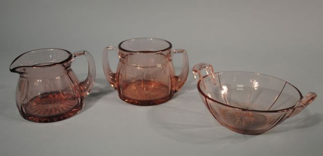 Heisey Hawthorne "Tudor" Hotel Creamer & Sugar, Jelly