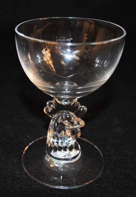 6 Heisey "Rooster Head" Cocktail Stems